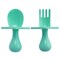 Nooli Toddler Spoons and Forks Toddler Forks and Spoons Baby Utensils, BPA Phthalates-Free, Dishwasher and Sterilizer Safe, Mint